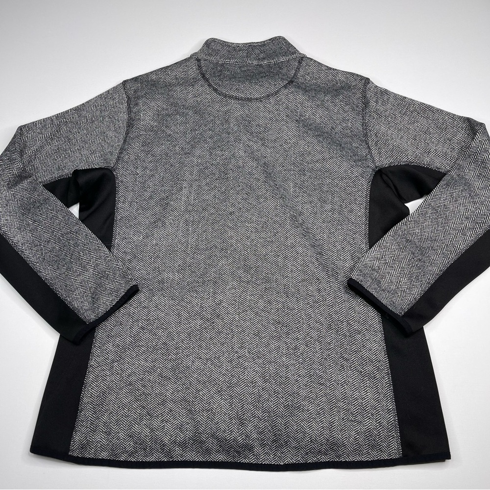 Marc New York Fleece Jacket Full Zip Black Herringbone Outdoor Comfy Gorp Warm - Picture 5 of 14